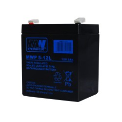 MPL Power Elektro Επαναφορτιζόμενη Μπαταρία Μολύβδου - MWP 5-12L /12V/5Ah AGM